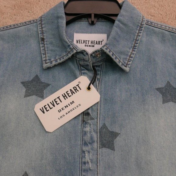 NWT Velvet Heart Trisha Star-Washed Denim Dress - Picture 3 of 6